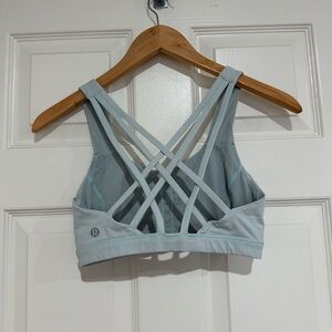 Lululemon Free to Be Serene Sports Bra Light Blue Green Teal 4